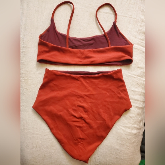 Left On Friday Deep Orange Swimwear Bikini Size M - Picture 6 of 6